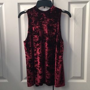 Burgundy Velvet Top